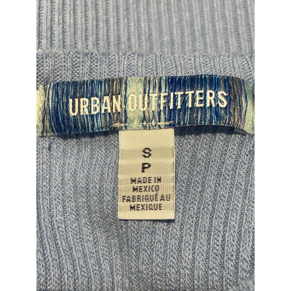 Urban Outfitters Tube Top Women’s Small Blue Ribbed Ruched Stretch Summer Casual - Picture 3 of 5